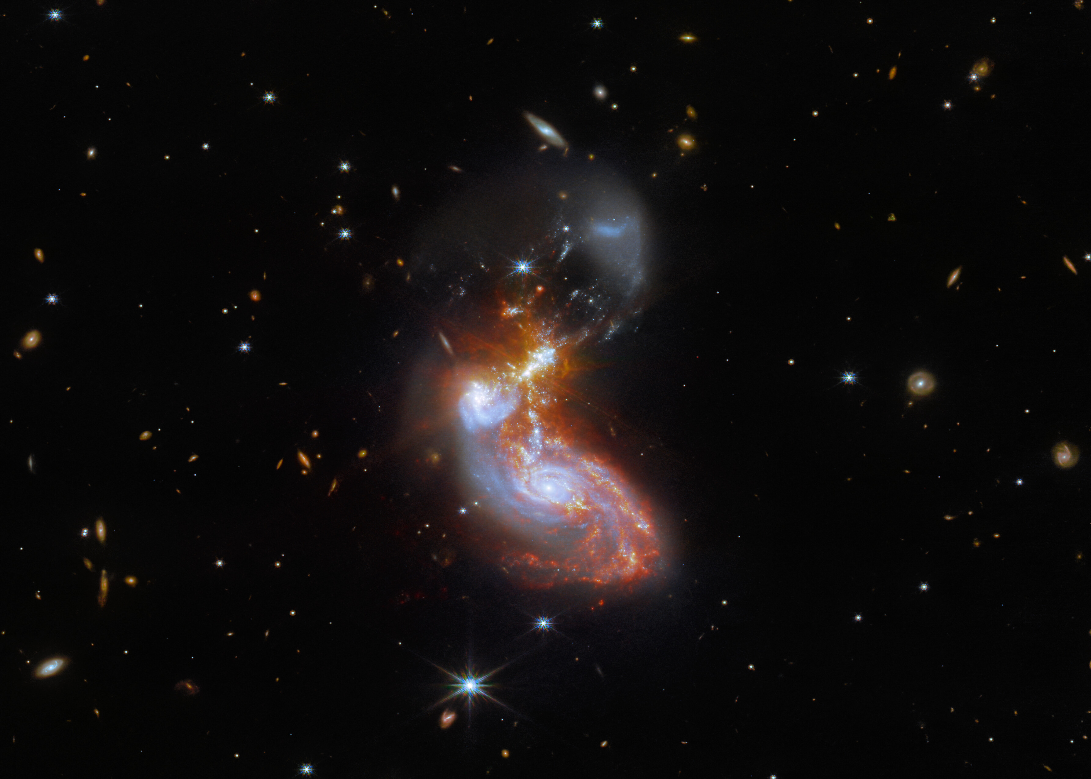 JWST image of a merging galaxy system