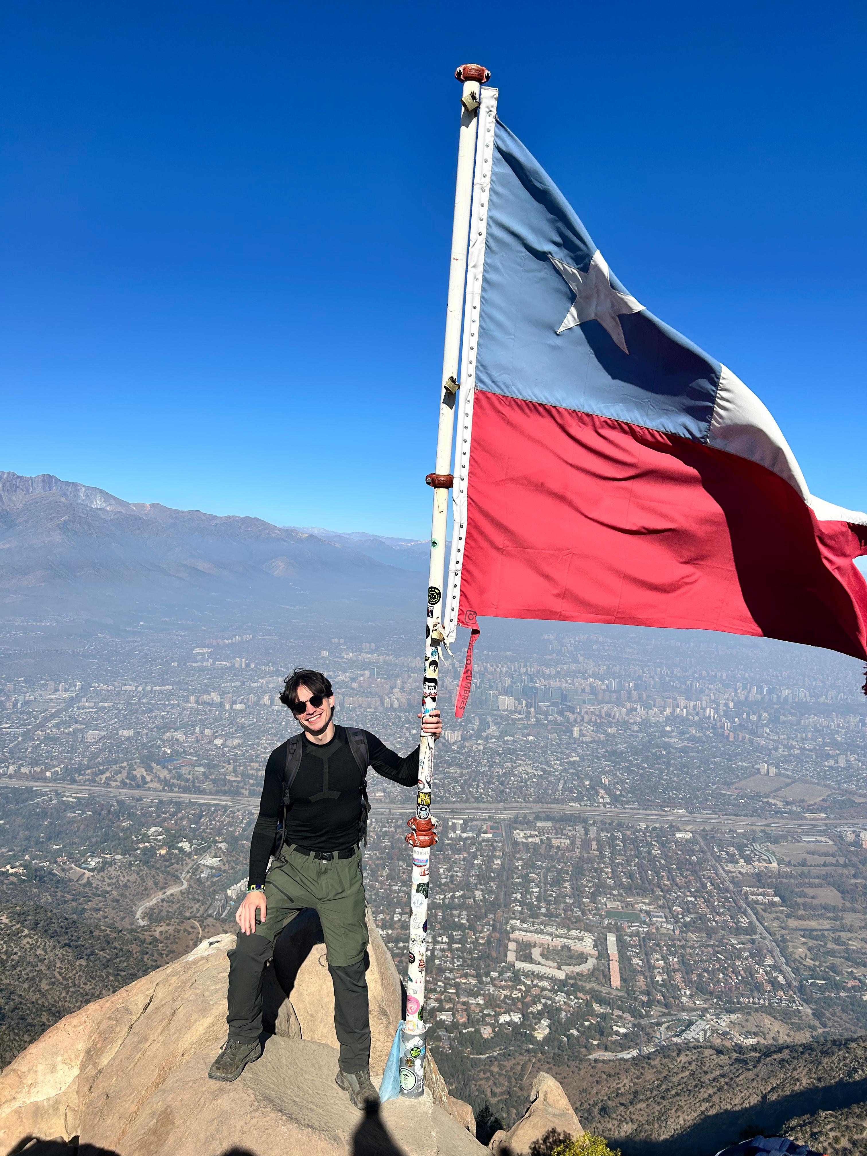 Hiking picture taken at the top of Manquehue, Santiago de Chile