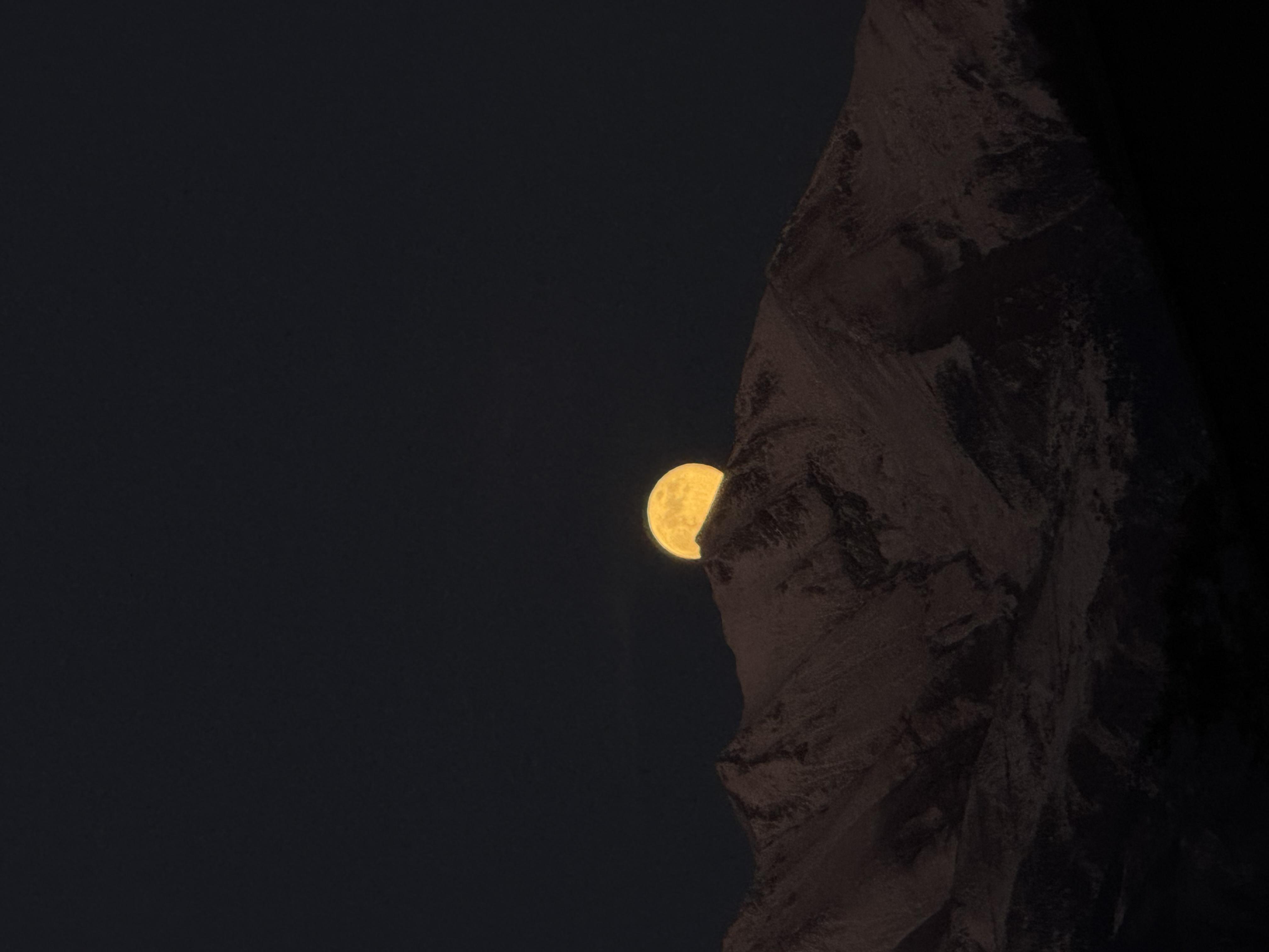 Moonrise over the Torino mountains