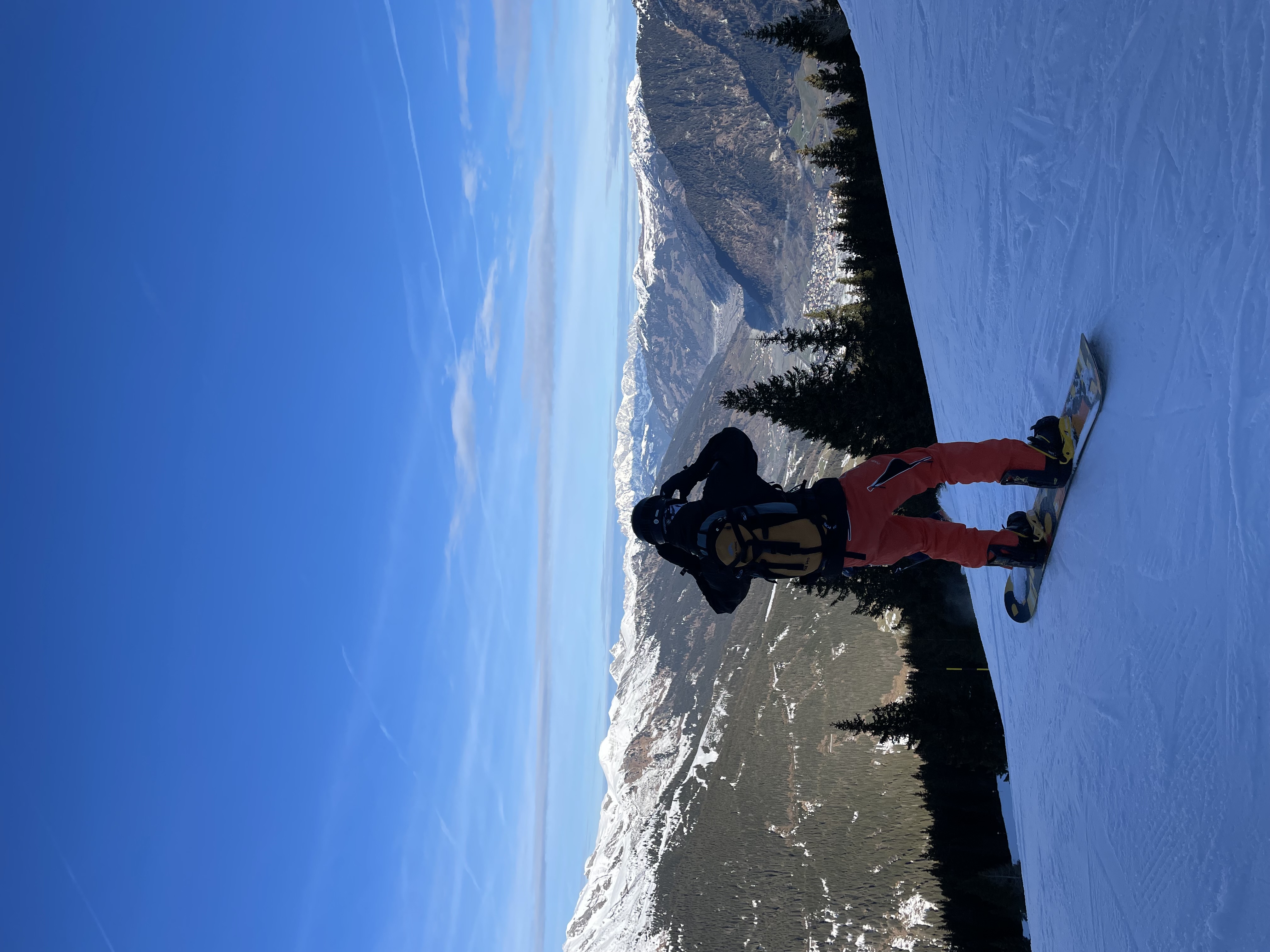 Picture on a snowboard