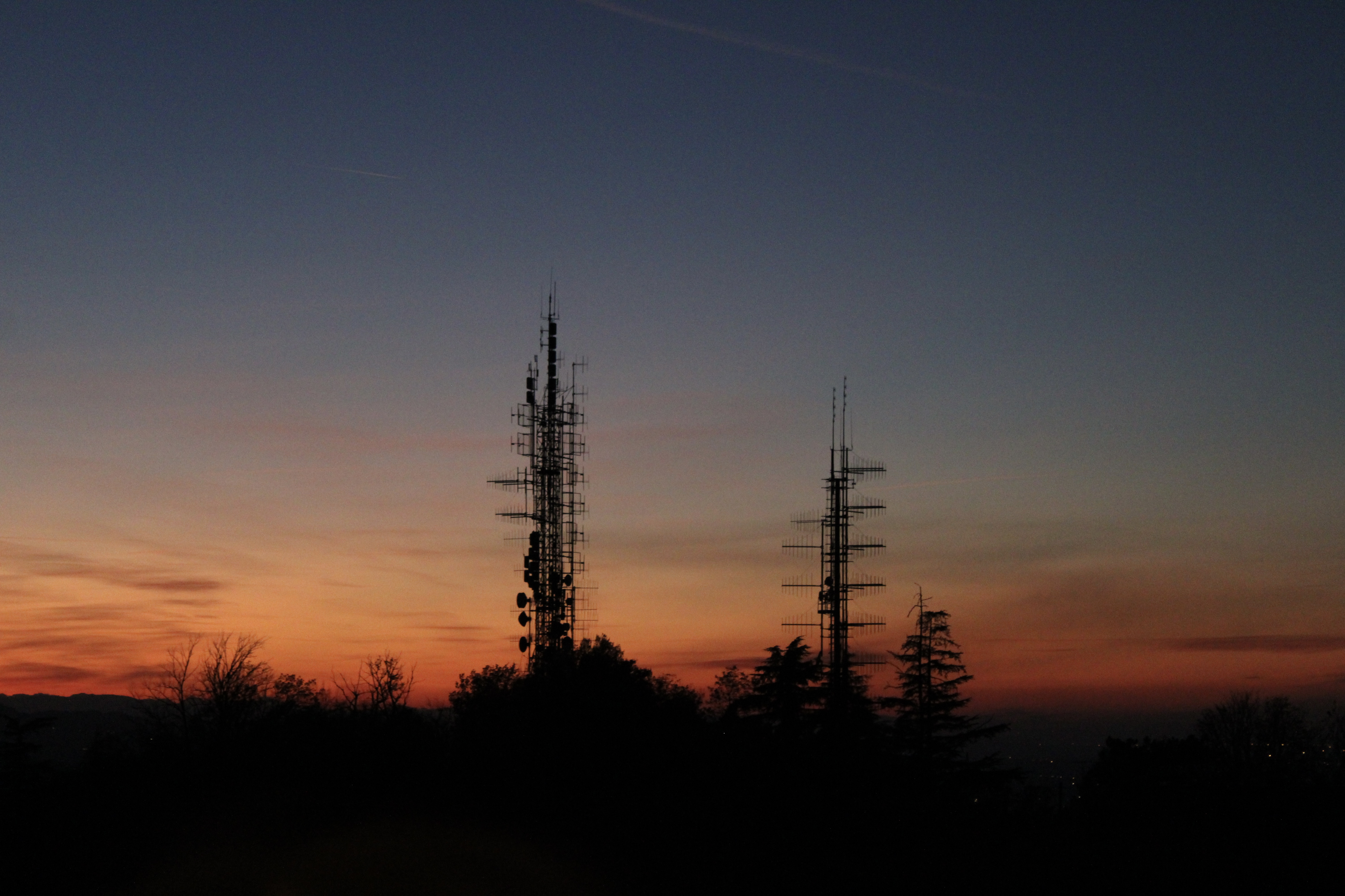 Sunset over the San Luca monestary, Bologna